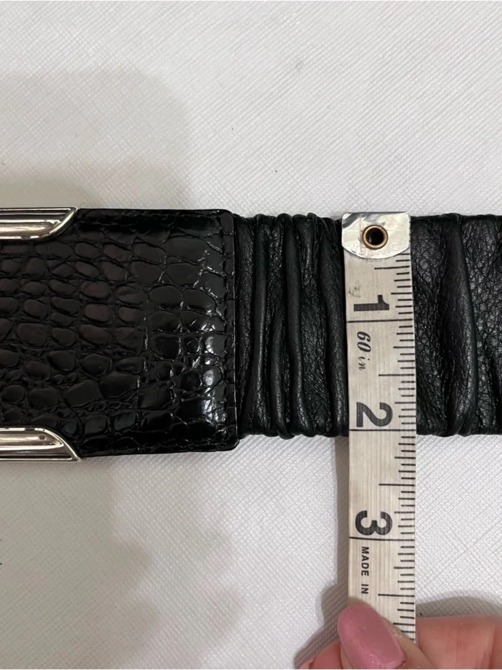 Brighton Stretchy Wide Black Belt